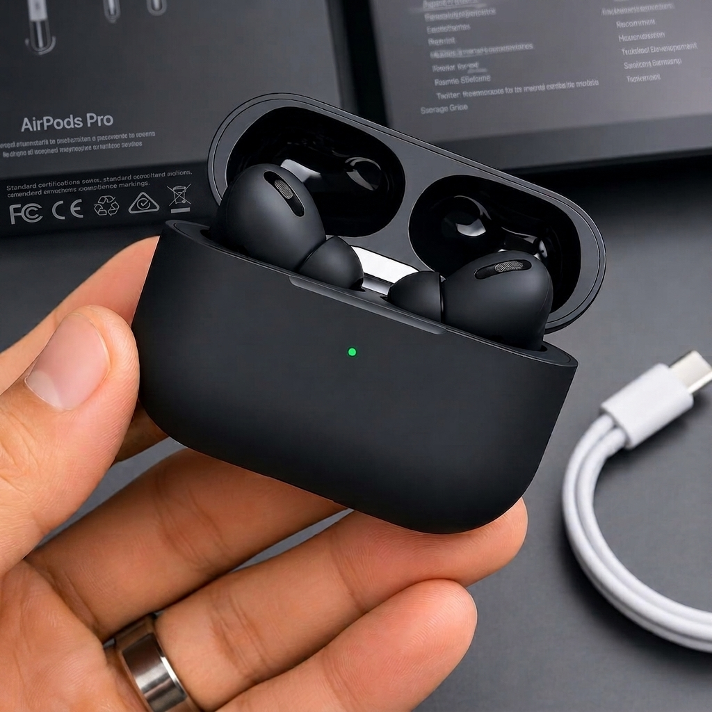 AirPods Pro 2 Black | USB-C Charging | Complete Accessories Set