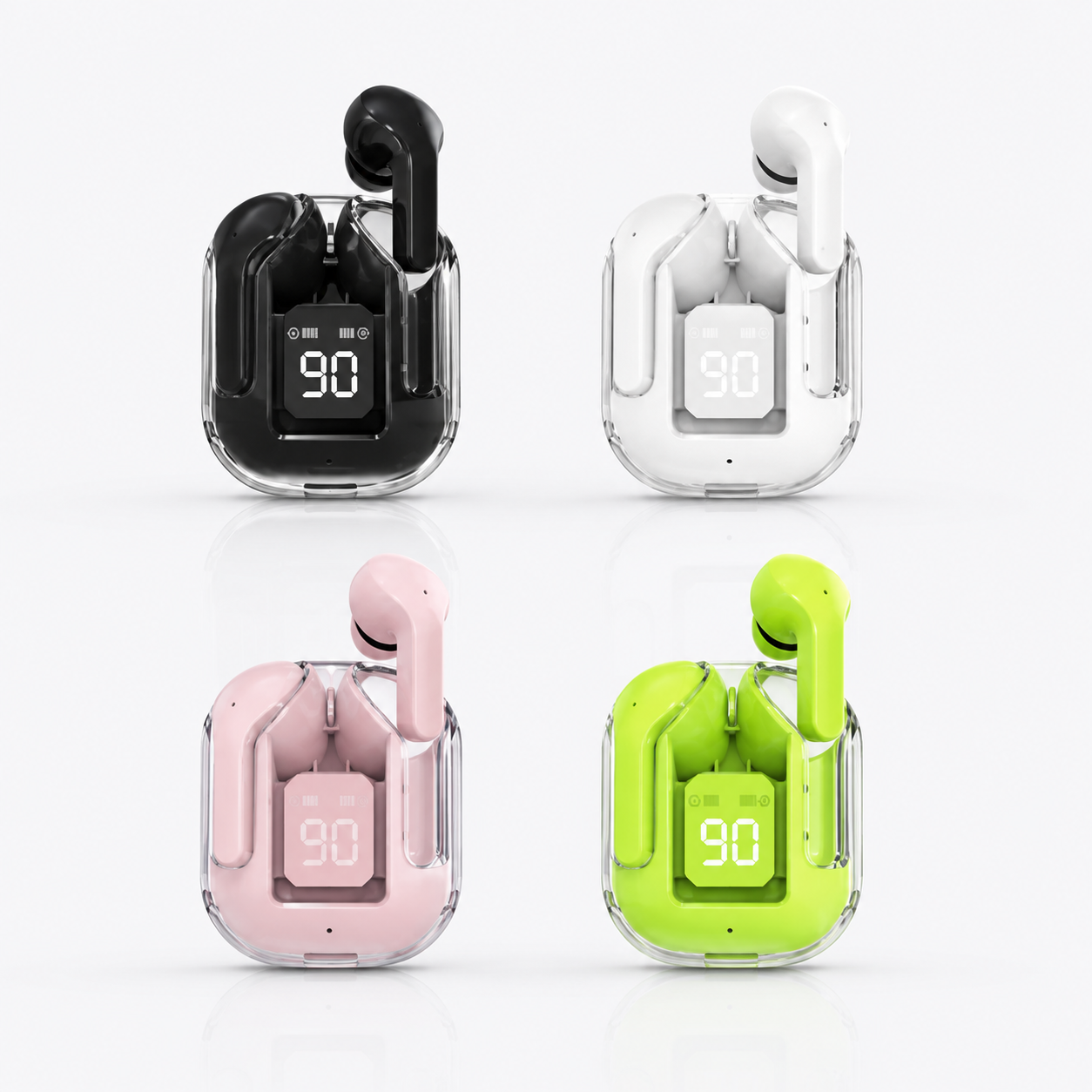 Air 31 Transparent Wireless Earbuds With Free Silicone Pouch and Box Bluetooth