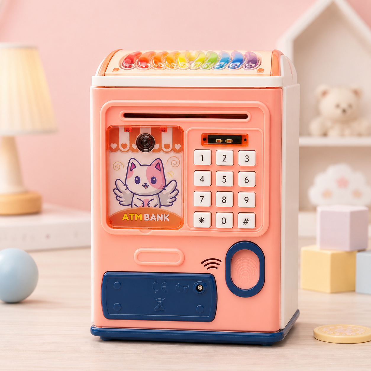 ATM Money Box Piggy Bank Electronic Mini ATM Machine | Fingerprint, PIN &amp; Password Protection