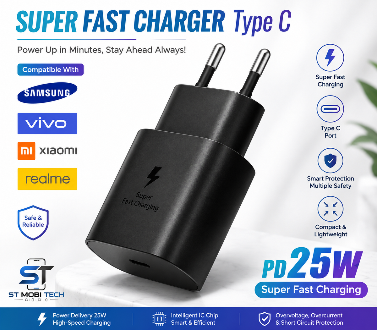 Samsung 25W Fast Charger | Type-C PD Wall Adapter