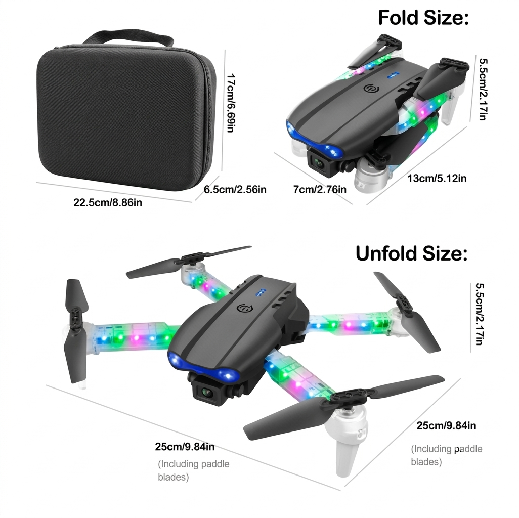 E99D Foldable Drone with HD Camera | WiFi FPV | Altitude Hold