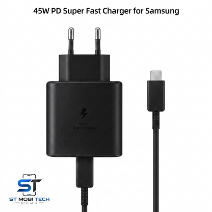 Samsung 45W Super Fast Charger | Type-C PD Charger + Cable