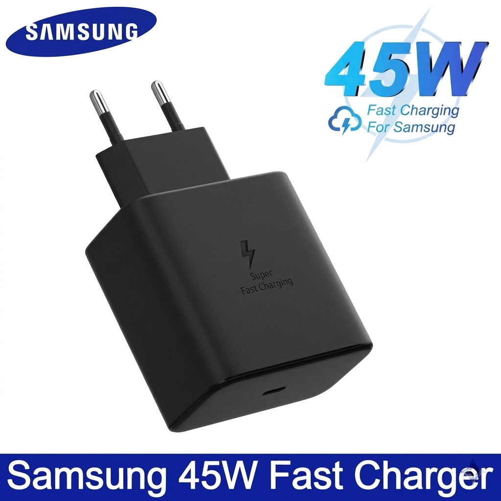 Samsung 45W Super Fast Charger | Type-C PD Charger + Cable
