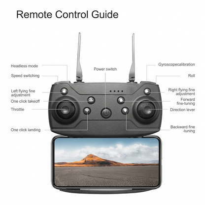 E99D Foldable Drone with HD Camera | WiFi FPV | Altitude Hold