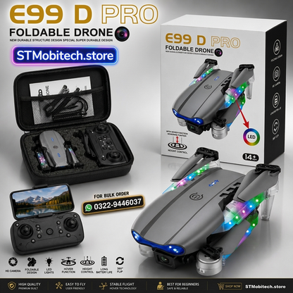 E99D Foldable Drone with HD Camera | WiFi FPV | Altitude Hold