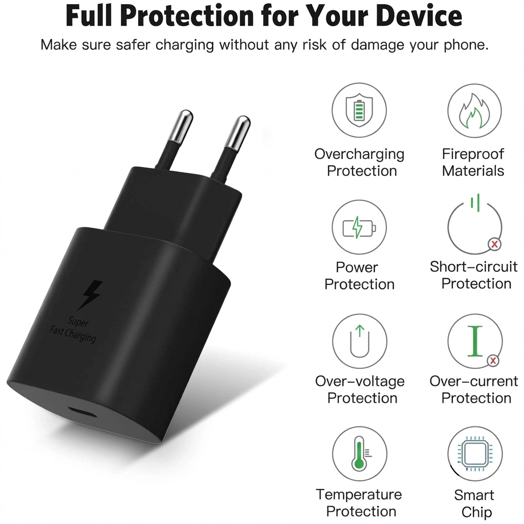 Samsung 25W Fast Charger | Type-C PD Wall Adapter