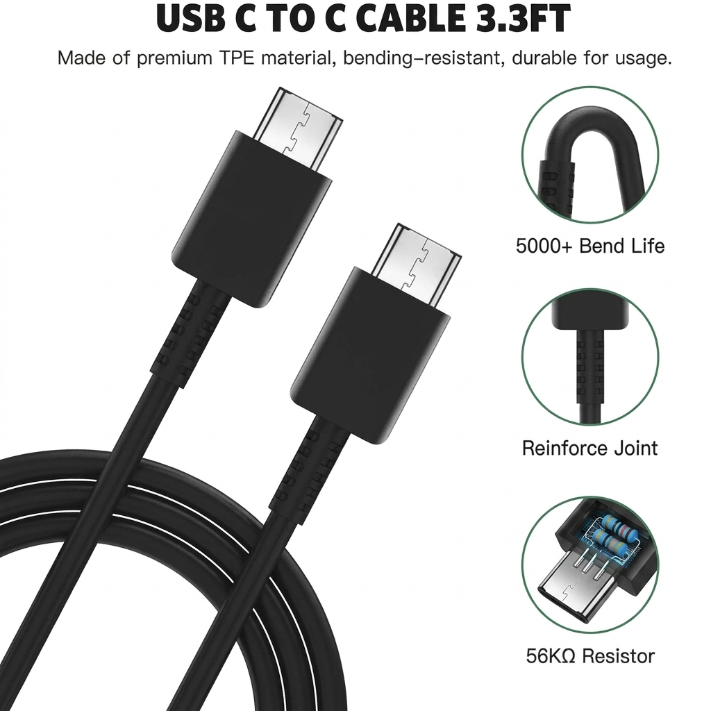 Samsung 45W Super Fast Charger | Type-C PD Charger + Cable