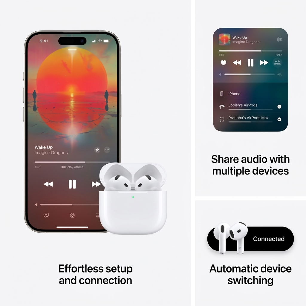 Apple AirPods 4th Gen | ANC | iPhone Pop-Up Wireless Earbuds