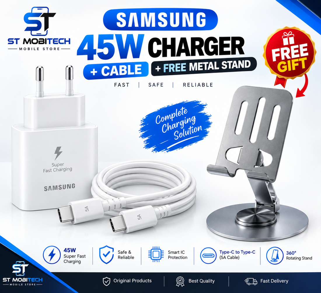 Samsung 45W Super Fast Charger | Type-C PD Charger + Cable