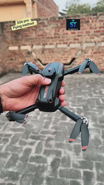 S26 Pro Drone | Dual Camera | Foldable | Brushless Motor